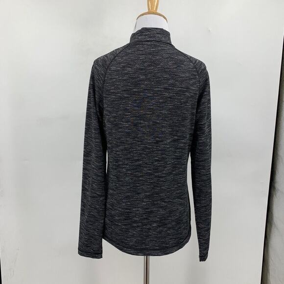 Daily Sports Top Womens S Small Black Gray Mock Neck Space Dye Performance - Picture 5 of 11